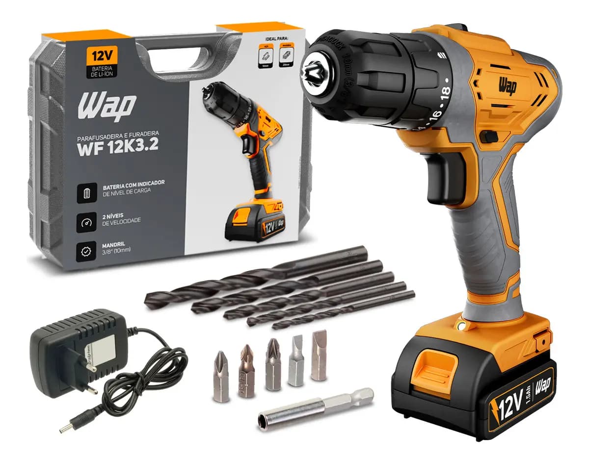 Parafusadeira e furadeira WAP WF 12K3.2