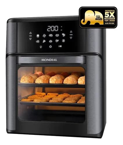 Fritadeira Elétrica Mondial Forno Oven 12 Litros 127V