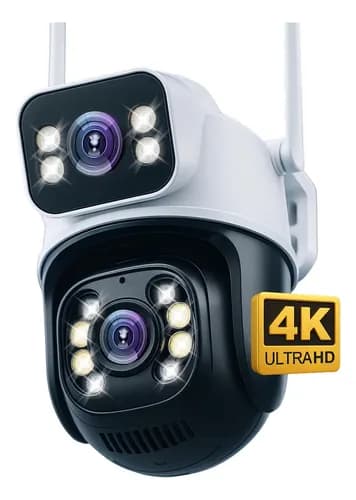 Câmera Segurança IP Externa Wifi A28 4K UHD Dome Lente Dupla