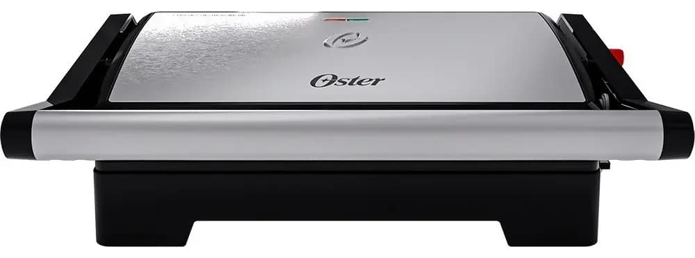 Sanduicheira Mini Grill Oster Inox 2 em 1 1000W